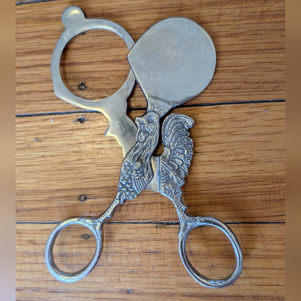 Silver Owl Design Scissors and Bottle Opener